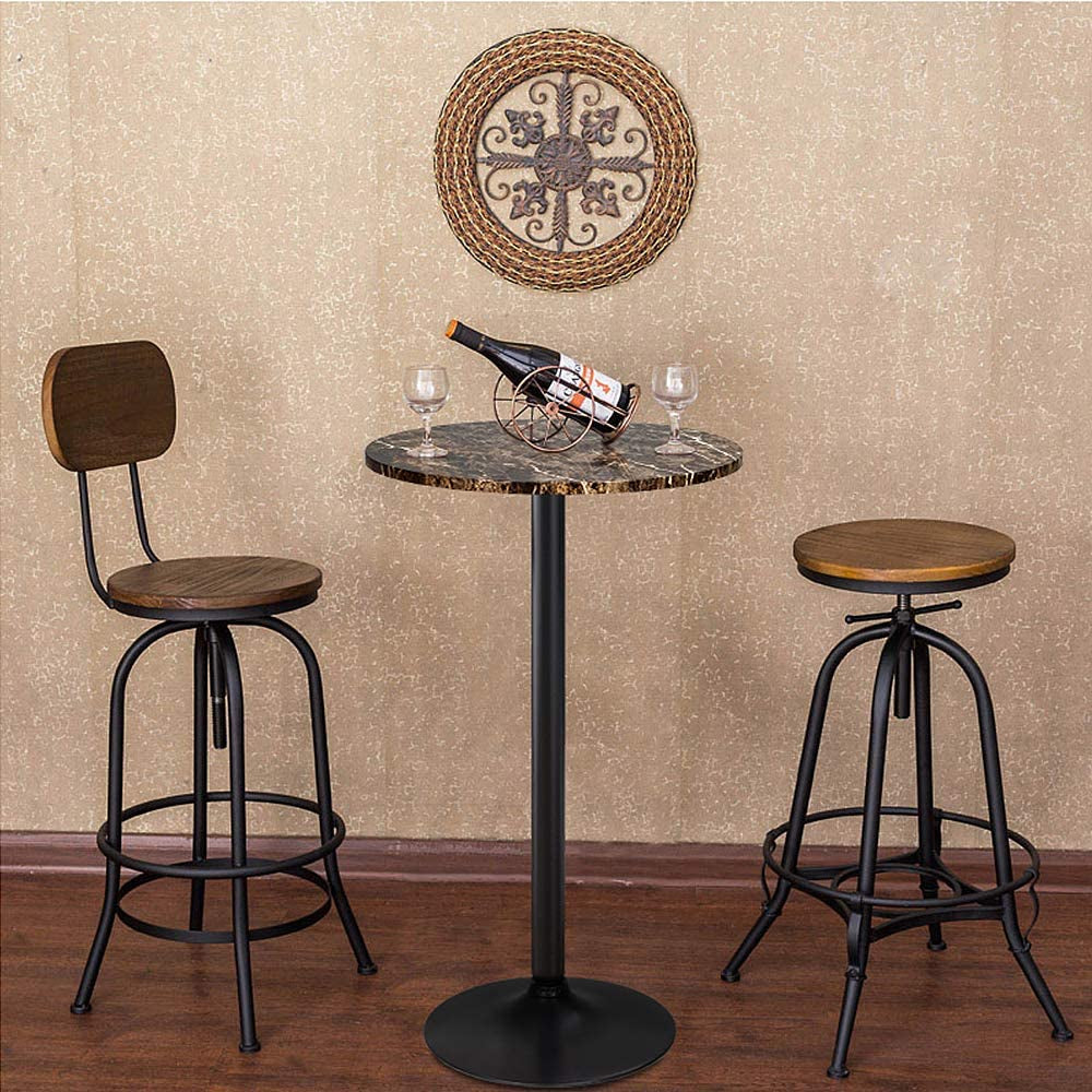 Bistro Pub Table with MDF Top, Obsidian-0